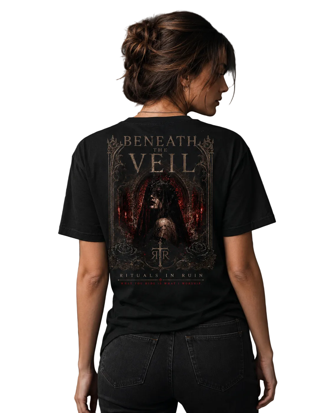 Women's Beneath The Veil Tee — Rituals In Ruin