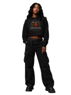 Embers That Stay Crop Hoodie