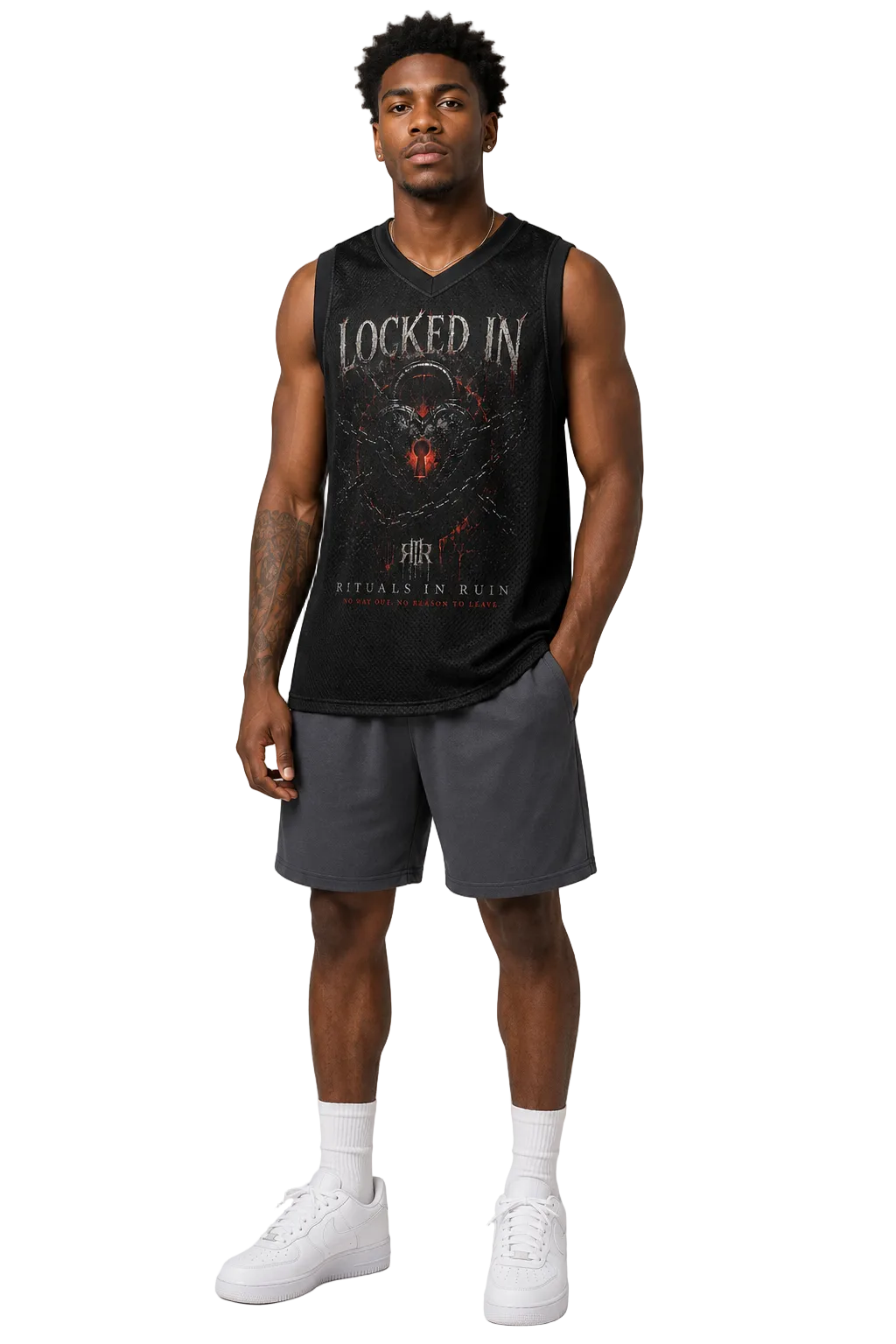 Locked In Basketball Tank Jersey — Rituals In Ruin