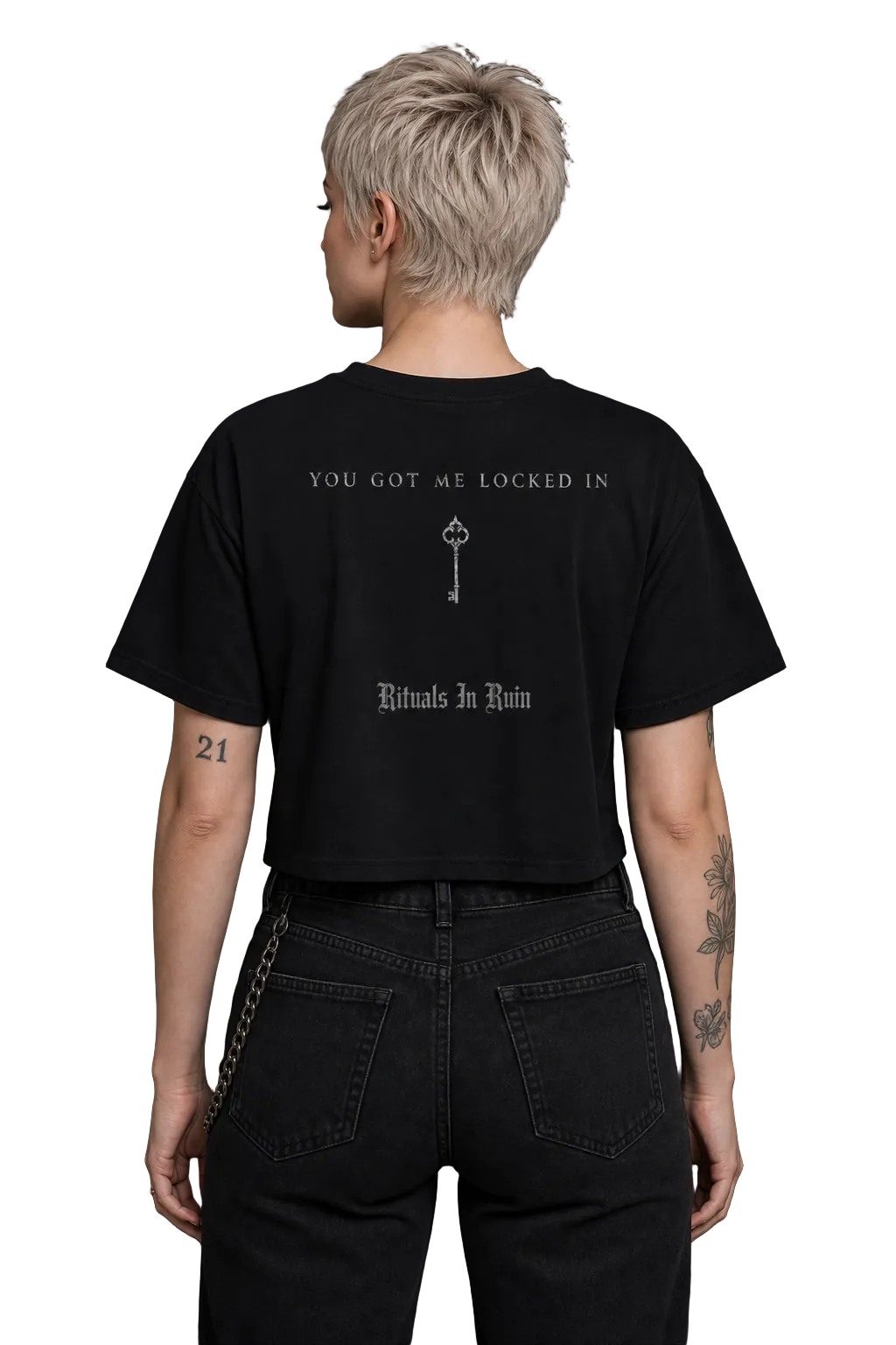 Locked In Crop Tee — Rituals In Ruin