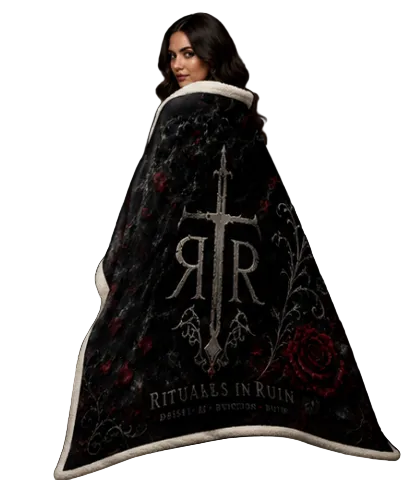 Rituals In Ruin — Desire, Devotion & Ruin Sherpa Blanket