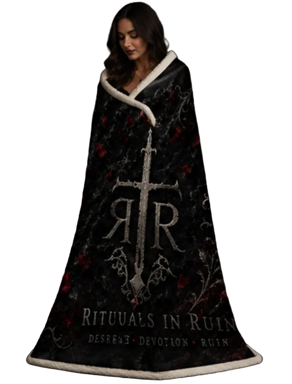 Rituals In Ruin — Desire, Devotion & Ruin Sherpa Blanket