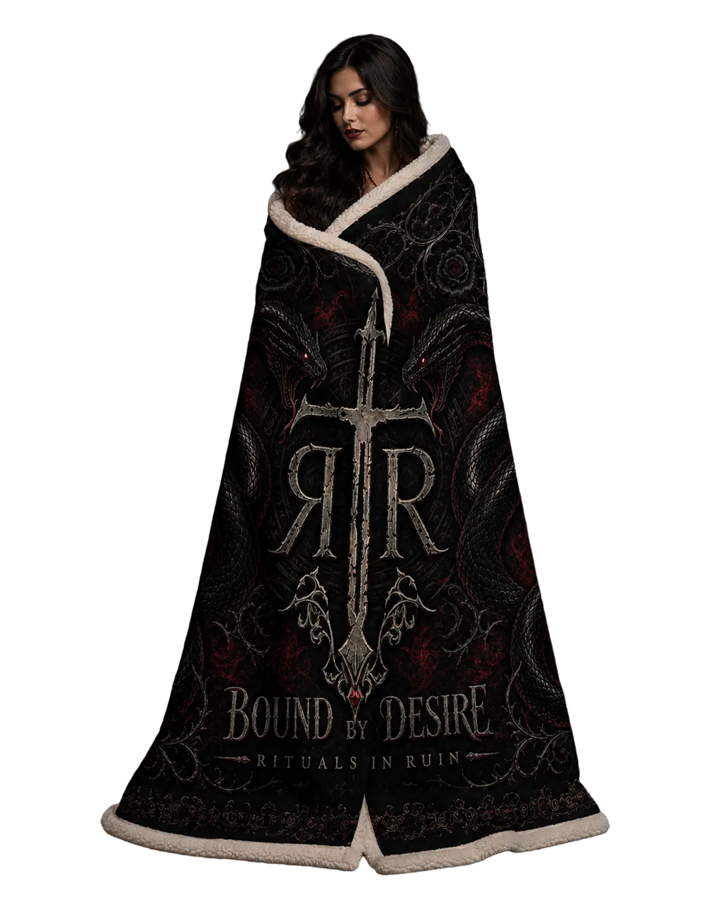 Twin Serpents — Bound by Desire Sherpa Blanket