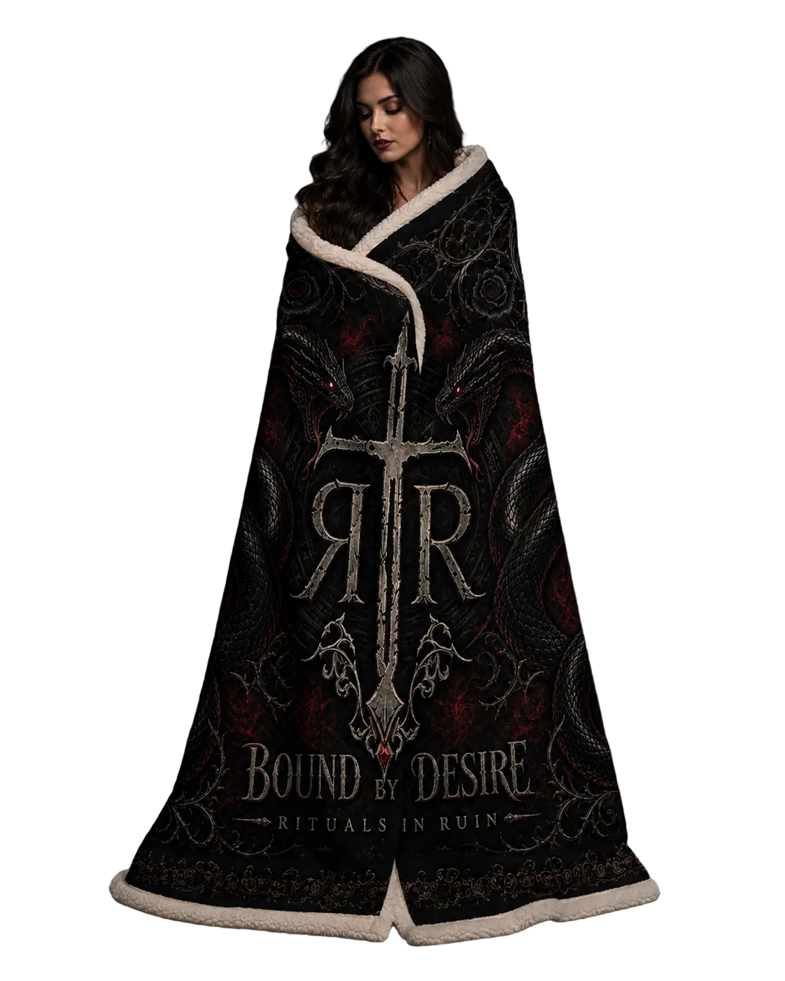 Twin Serpents — Bound by Desire Sherpa Blanket