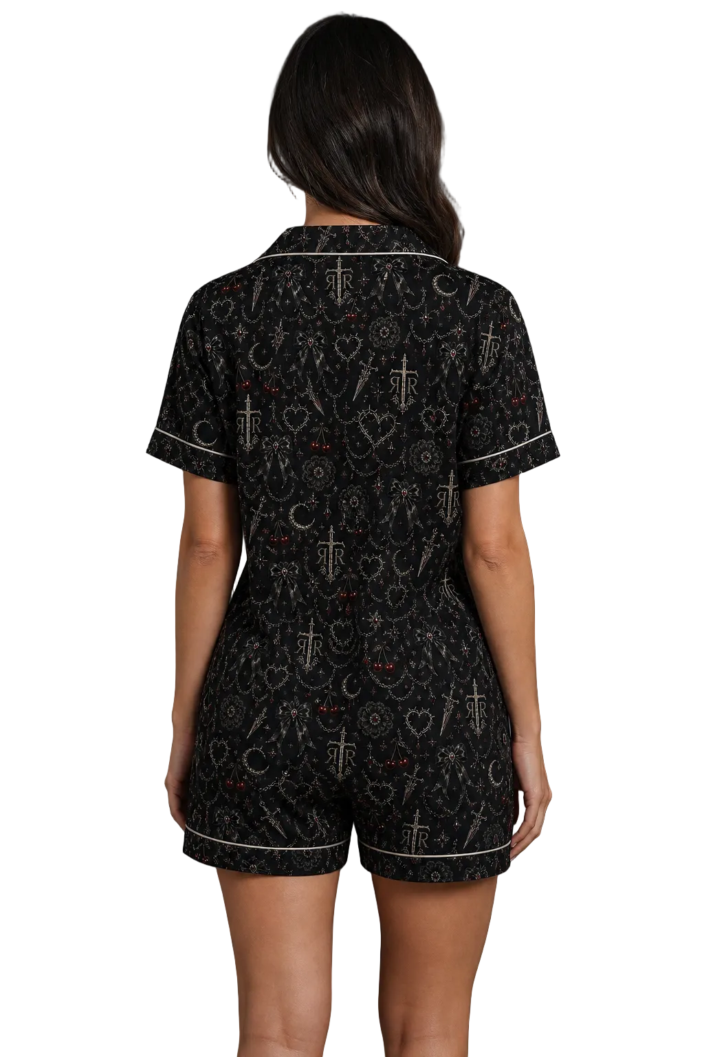 Gothic Coquette Women’s Short-Sleeve Pajama Top