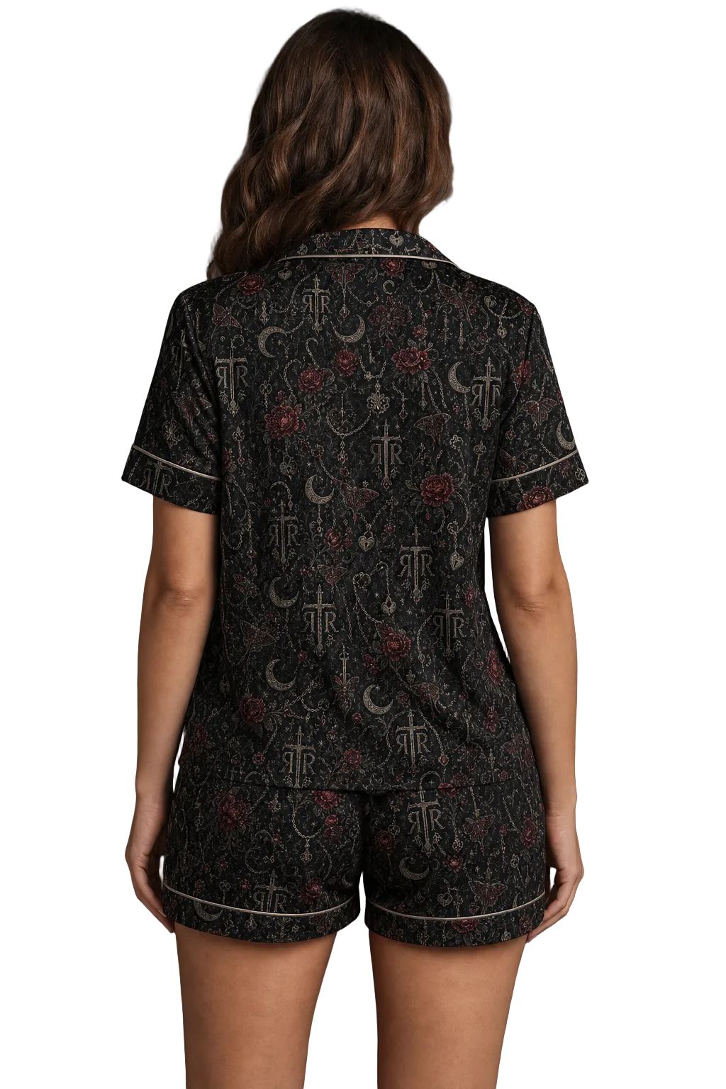 Moonlit Devotion Women’s Short-Sleeve Pajama Top